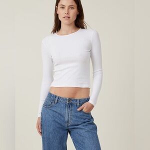 NWOT white cotton on fitted long sleeve
